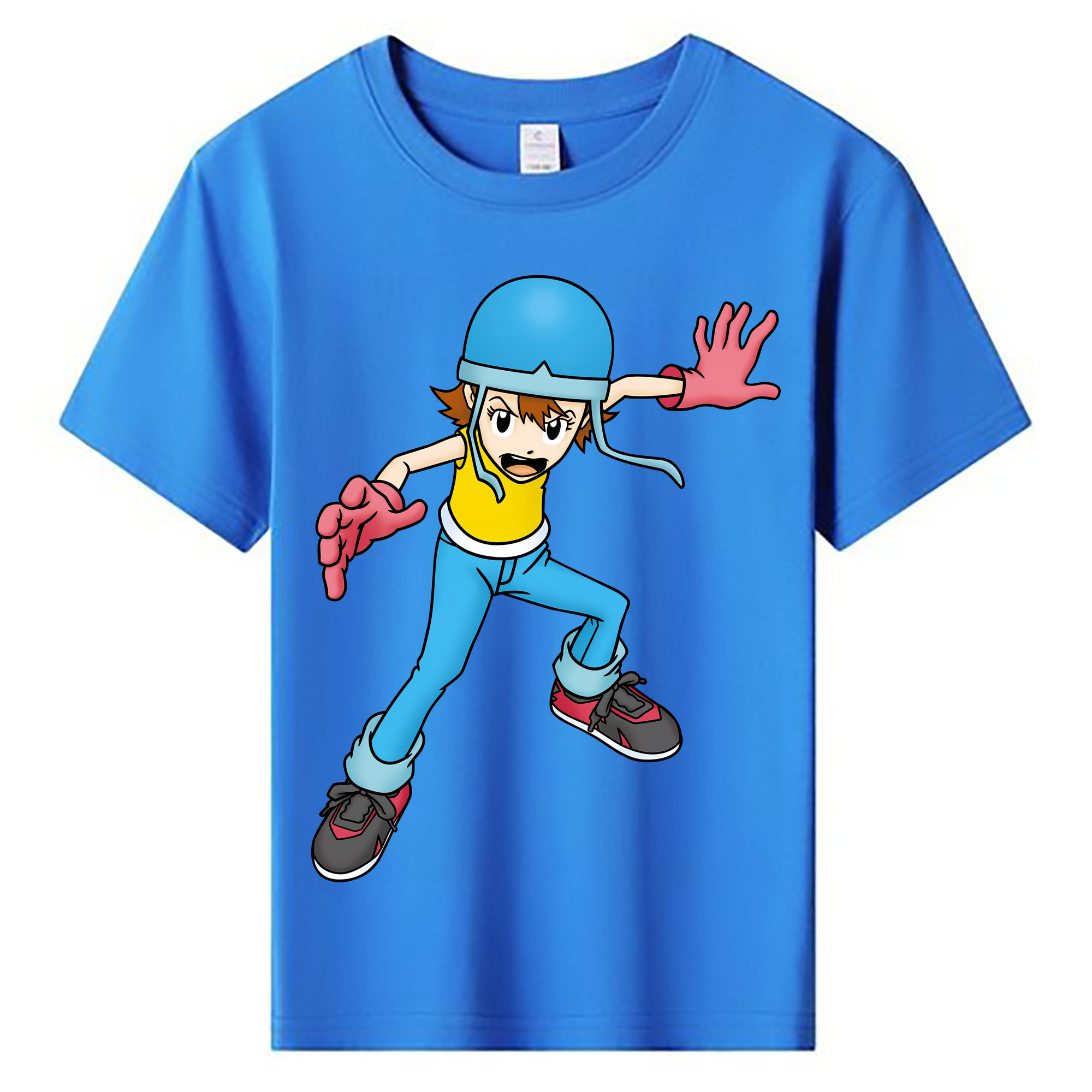 （画像用） Digimon デジタルモンスター/デジモン 綿100％キッズTシャツ（フロントプリント）
